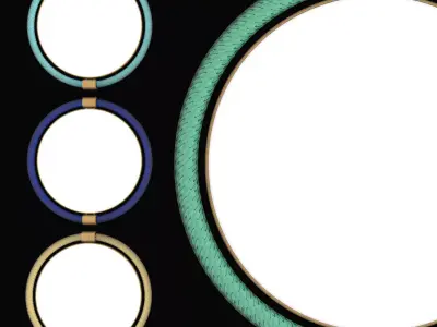 Barovier and Toso Murano Glass Round Mirror Low-poly 3D model