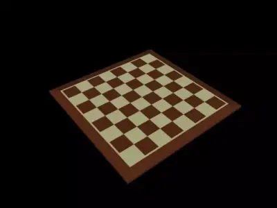 Chess Board Low-poly 3D model