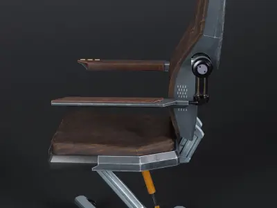 SciFi Furniture - Office Chair Low-poly 3D model
