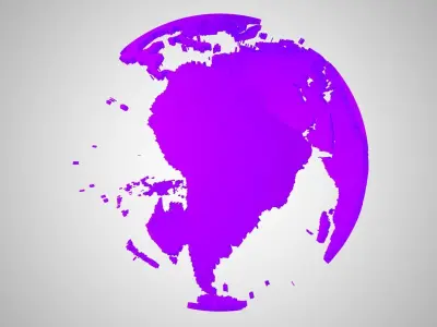 Globe Shell Purpal 3D model