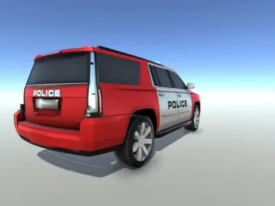 Low Poly Police Car Pack Low-poly 3D model