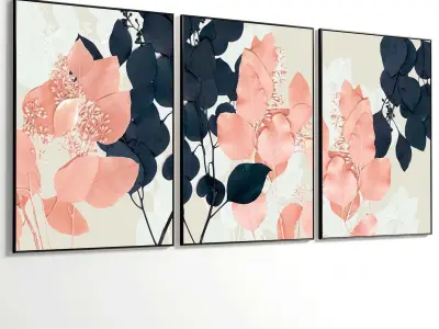 Abstract Painting Set of 3 pieces - No 25 Low-poly 3D model