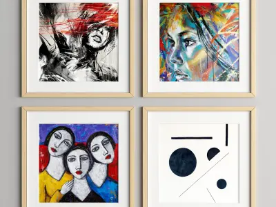 Art Frame B13 Low-poly 3D model