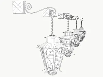 Decorative Lantern Low-poly 3D model