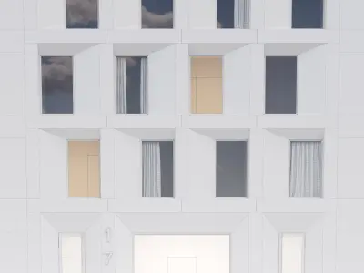 Modern building fasade 4 3D model