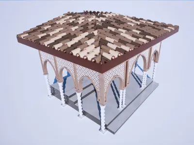 Arabic And Islamic Entrance Gate Low-poly 3D model