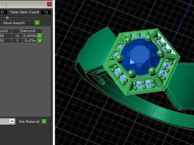Ring Luxury set  3D print model