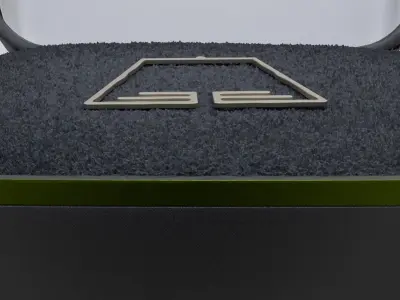 E Pendant earring box with logo 3D print model