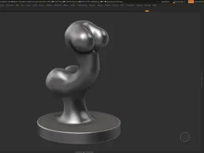 female modern sculpture 3D print model 105 3D print model