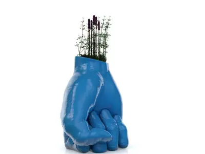 Hand Vase Plant  3D print model
