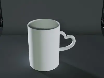 TAZA MANGO DE CORAZON - CUP Free 3D print model