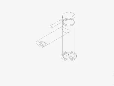 Basin Mixer - Luxury - Sleek Oval Low-poly 3D model