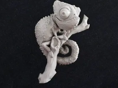 Chameleon wall decor 3D print model