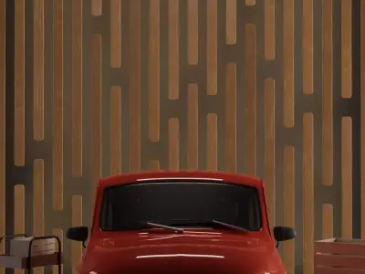 A classic Fiat 500 3D model