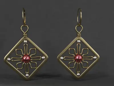 earrings 3D model