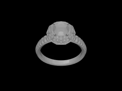 BOUCHERON - SOLITAIRE RING - ETOILE DE PARIS 3D print model