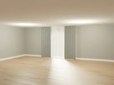 Modern Curtains Free 3D model