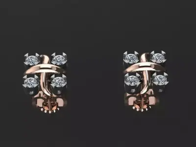 Earrings Tiffany 3D print model