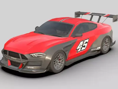  3D Sport Car 2025 Low-poly 3D model