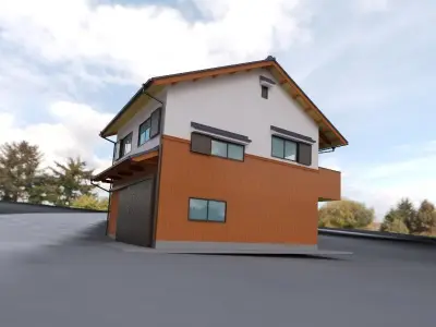 sample of simple Japanese houses 3D print model