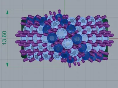 Luxury Diamond Wide Ring 562 3D print model