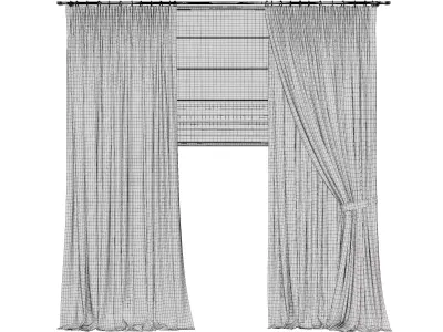 curtain 01 Low-poly 3D model