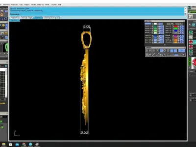 Luxury Oval Dragon Pendant Jewelry 3D Model 3615 3D print model