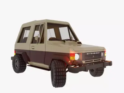 Mitsubishi Pajero Shogun 1990 Low-poly 3D model