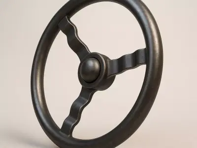 3D Printable Steering Wheel STL Model  3D print model