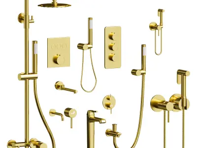 RGW Shower Fauset Set 3D model