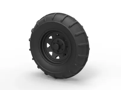 Front wheel from Dirt dragster 3D print model