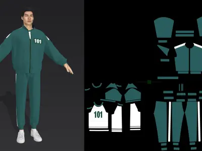 Sport Suit Squid 3D model