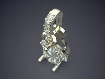 Luxury Pendant Covered In Diamonds CAD 5147 3D print model
