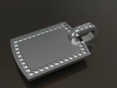 Dog Tag Pendant for Mans 3D print model