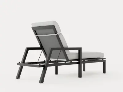 Belfort lounge bed Low-poly 3D model