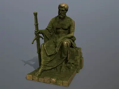 statue Low-poly 3D model 6