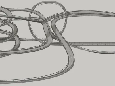 Acrobatic track Low-poly 3D model