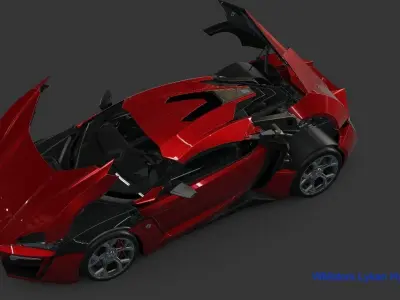 Wmotors Lykan Hyper Sport 2015 Low-poly 3D model