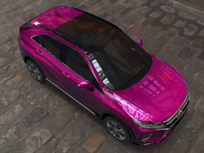 mitsubishi eclipse cross pink  3D model