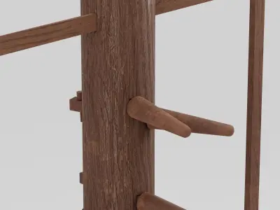 Wing Tsun Dummy Free low-poly 3D model