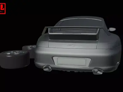 Porsche 911 996 GT2 2001-2005 3D print model