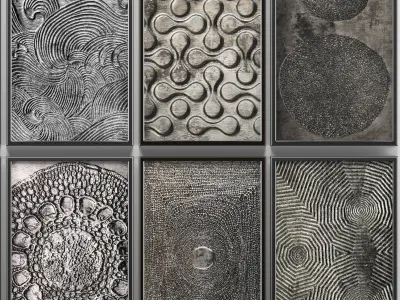 Collection of paintings for walls 13 3D model