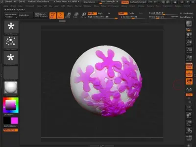 Flowers brush for Zbrush 3D model