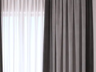 Set 90 Curtains 3D model