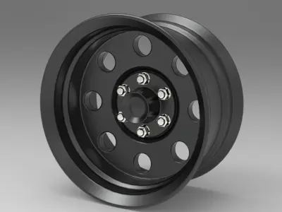 American Racing Baja Wheel  Satin Black Jeep  3D print model