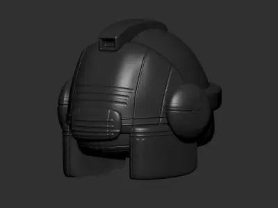 helmet high poly sculpt 3d printable 3D model shop