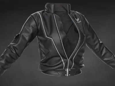 womens leather jacket  3D model