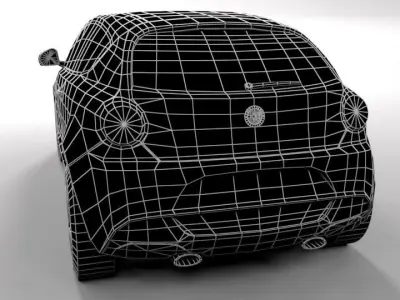 ALFA ROMEO MITO LOWPOLY Low-poly 3D model