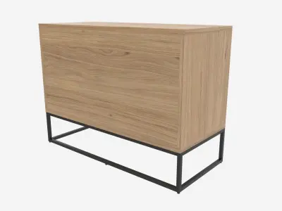 Short sideboard with drawers 3D model