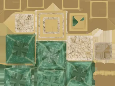 Jade Pillar Low-poly 3D model